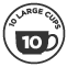 10 больших чашек