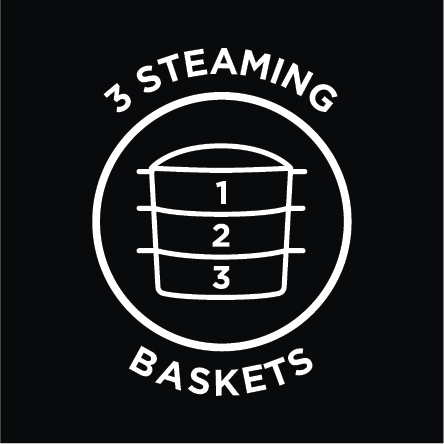 3 Steaming Baskets