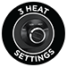 3 Heat Settings