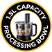1.5L Capacity Processing Bowl