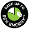 Save up to 66% energy