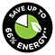 Risparmia fino al 66% dell'energia*