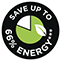 Save up to 66% energy**