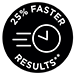 25% faster results**