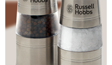 Russell Hobbs Electric Salt & Pepper Mills, Black, RHPK4100BLK 