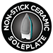 Non-stick ceramic soleplate