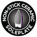 Non-stick ceramic soleplate