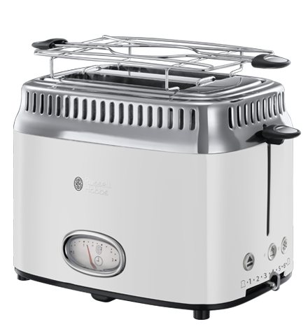 Retro Classic Blanc Broodrooster - 2 snedes